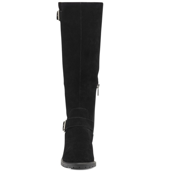 Sole Society Jarret Knee High Black Suede Boots Size 8.5 Boot - Picture 2 of 13